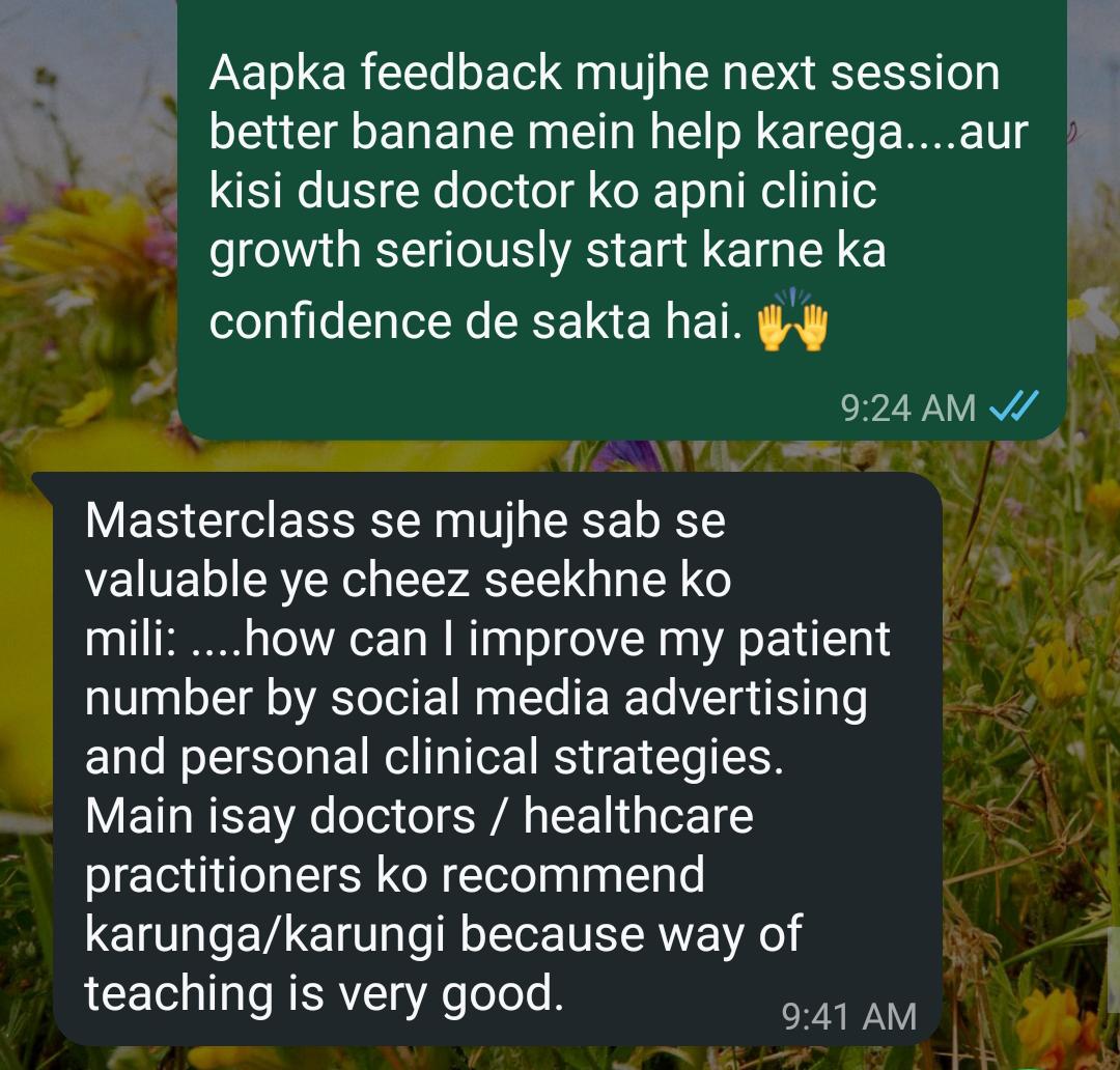 WhatsApp feedback: Improved patient numbers via social media ads & clinical strategies